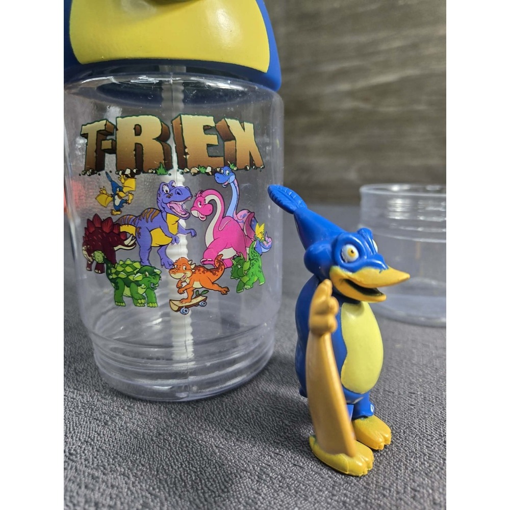 Rainforest Cafe T-Rex Pterodactyl Souvenir Cup Figure Straw Complete Set - Picture 3 of 6